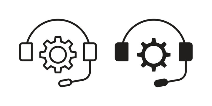 Technical support icon in line design. Simple icon vector
