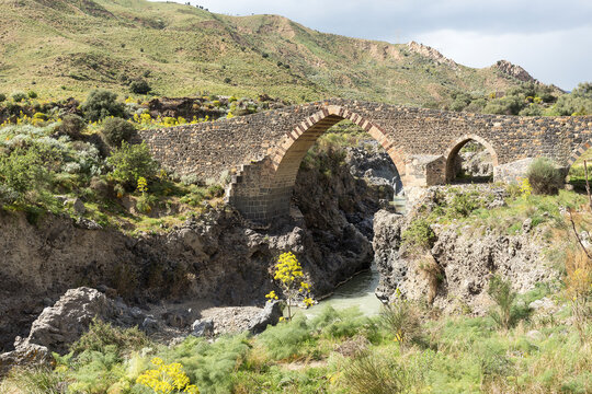 Natural Landscapes of The Bridge of Sarracens (Ponte dei Saraceni) in Adrano, Catania Province, Sicily, Italy. (Part II)