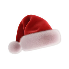 Ultra-Realistic Velvet Santa Hat with Soft White Fur Trim