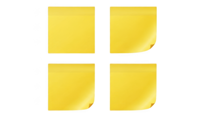 Sticky notes on black background