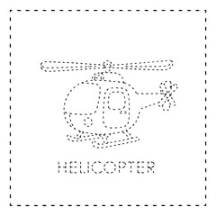 Helicopter illustration seems simple, adorable, and ready to take off