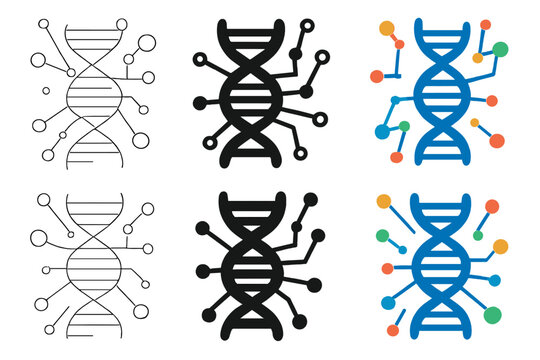 Synthetic Evolution Patterns. Abstract organic pattern combining DNA strands and digital nodes, symbolizing synthetic evolution