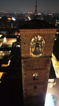 Aerial Video of the Barbarossa Tower in Seregno, in Brianza