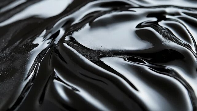 Video A close-up view of a mysterious black substance on a table