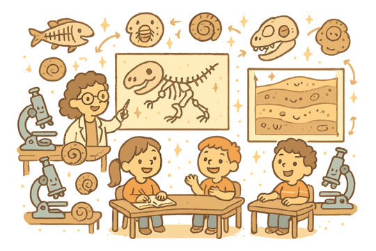 Whimsical Paleontology Classroom. Isometric vector illustration set Noir Betrayal: betrayal backstab, mysterious shadow,