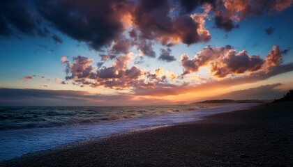 dusk scenery featuring a cloudy horizon
