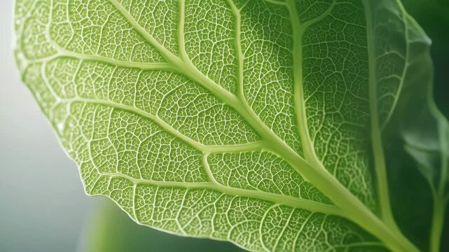 Video A detailed view of a single leaf from a plant