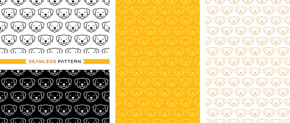 Dog pattern, Seamless pattern, seamless background, and dog illustration.