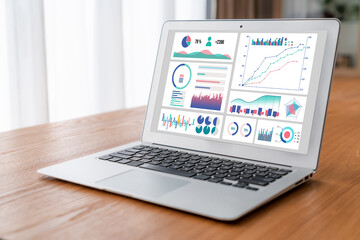 Business data dashboard provide modish business intelligence analytic for marketing strategy planning