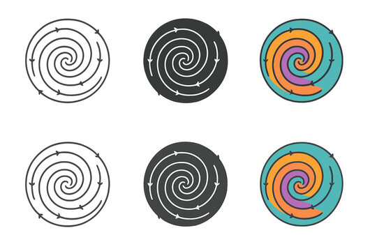 Vortex Field Diagrams. Field diagram with circular dislocation lines forming vortex-like patterns, representing singularities in