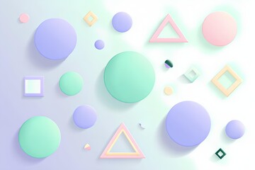 Contemporary Geometric Forms in Soft Colors