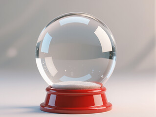 empty snow globe clear glass