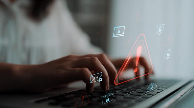 Cybersecurity threat alert protects data. Cyber security threat alert prevents access, alert warns breach, defends system, and cyber security threat alert identifies risk. Marrow