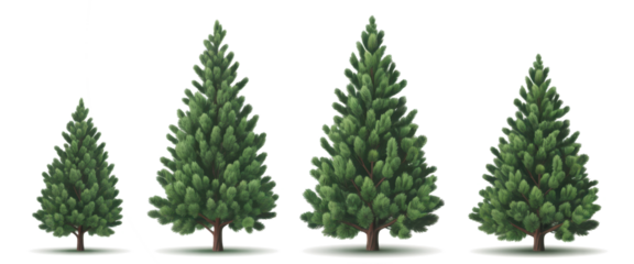Picea pungens colorado blue green spruce evergreen pinaceae needled tree isolated png on a transparent background premium cutout  

