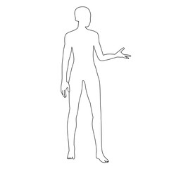 Explaining Hand Gesture Figure in Line Art for Design Reference
