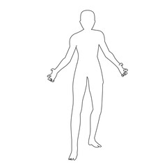 Open-Arm Human Pose in Line Art for Character Expression Reference