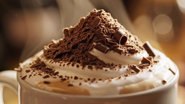 Footage of Chocolate Shavings