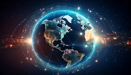 earth connectivity radiates global energy and interconnectedness