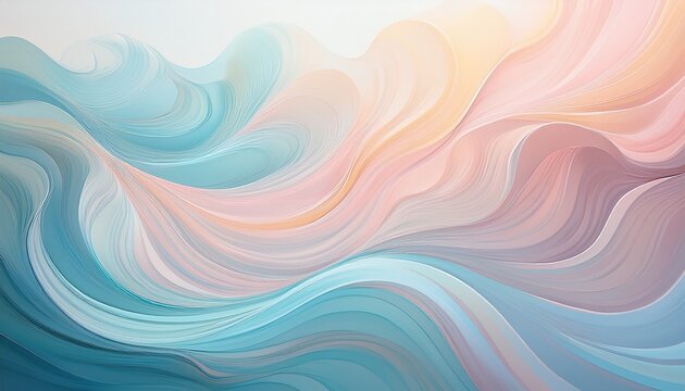 pastel flowing lines evoke calm subtle splash effect with gentle tones