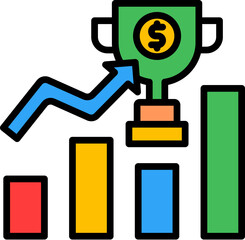 Financial Success lineal color icon