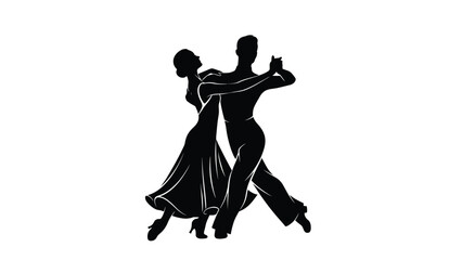 Creative Detailed Waltz Box Step Dance Vector Illustration | Ballroom Dance Steps Guide 