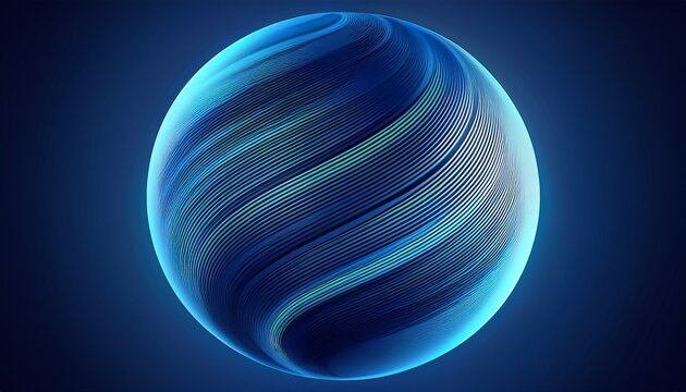 abstract sphere blue wavy lines gradient colors - Powered by Adobe