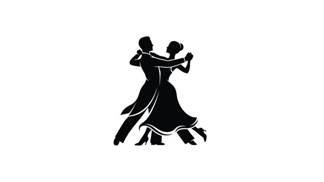 Creative Detailed Waltz Box Step Dance Vector Illustration | Ballroom Dance Steps Guide 