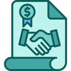 Financial Agreement solid icon