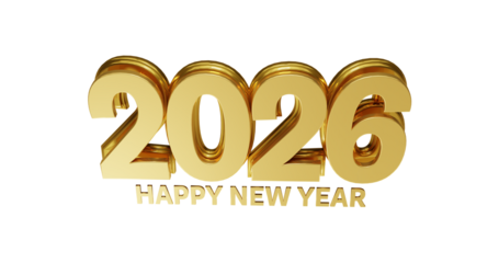 Happy New Year 2026 3D banner design - PSD - PNG - Image	