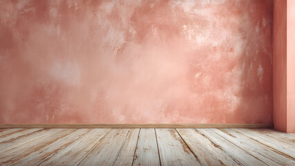 A faded blush wall with feather-soft shading and smooth surface forming elegant minimal designer backdrop