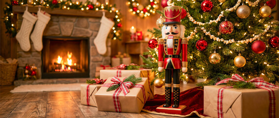 Christmas tree radiates warmth in cozy living room