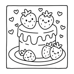 Bold and Easy Valentine's Day Coloring Page for Kids and Adults, Cozy Love Coloring Page, Cute and Cozy, Bold and Easy, Fun Romantic, Hygge-Inspired Designs, Valentine's Day, Self-love, Victor art.