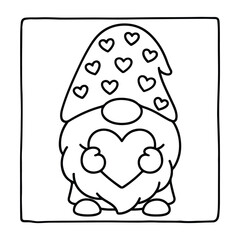 Bold and Easy Valentine's Day Coloring Page for Kids and Adults, Cozy Love Coloring Page, Cute and Cozy, Bold and Easy, Fun Romantic, Hygge-Inspired Designs, Valentine's Day, Self-love, Victor art.