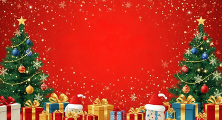 christmas background with christmas tree