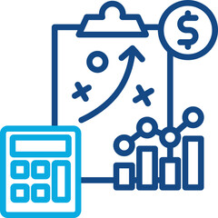 Fototapeta premium Investment Planning line color icon