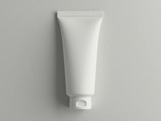 Blank white cosmetic tube packaging for skincare product mockup