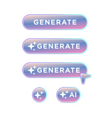 Generate AI Button, AI Button, AI Vector, AI Button Vector, Artificial Intelligence Button, UI Button, Smart Phone Button, Artificial Robotics, Automation Button