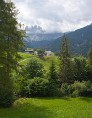 View of Santa Magdalena in Villnöß with the Odles massif in the background.