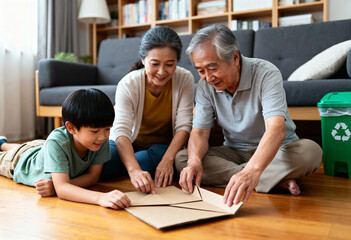 Obraz premium Family Bonding Over Crafting Activities at Home