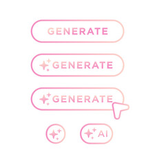 Generate AI Button, AI Button, AI Vector, AI Button Vector, Artificial Intelligence Button, UI Button, Smart Phone Button, Artificial Robotics, Automation Button