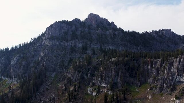 4k Aerial Summer views of White Pine Lake Cache National Forest Logan Utah 