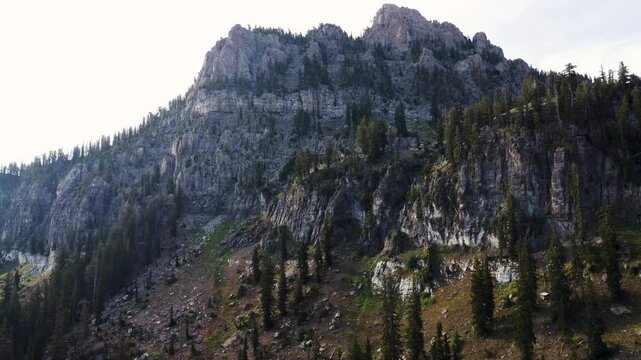 4k Aerial Summer views of White Pine Lake Cache National Forest Logan Utah 