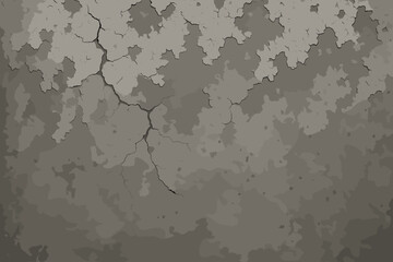 Rustic Concrete Textures. Cracked concrete wall with peeling paint, rich gray textures, rustic and industrial vibe, ideal for