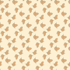 Seamless leaf pattern. Tropical leves wallpaper. Endless background. Vector hand drawn design for fabric, textile, wallpaper, poster, cover, invitation. Trendy print. Ornament with twigs.