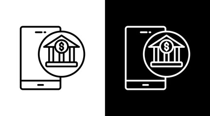 Mobile Banking  With Icon Set Design
