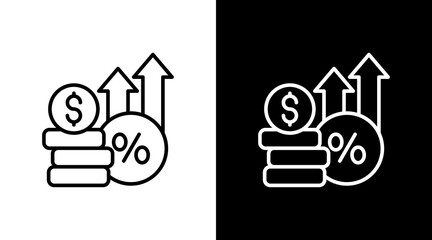 Interest Rate With Icon Set Design
