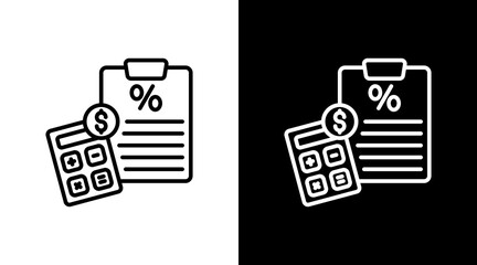 Tax Form With Icon Set Design