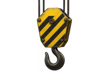 Industrial crane hook block lifting heavy loads