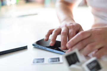 The process of replacing a protective glass on a smartphone