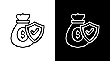 Money Security  With Icon Set Design